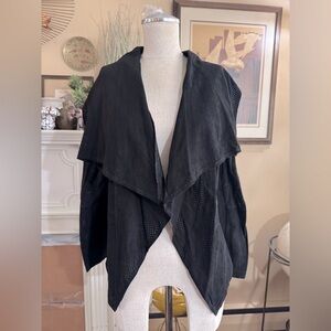 Fornarina perforated Suede Leather draped Jacket